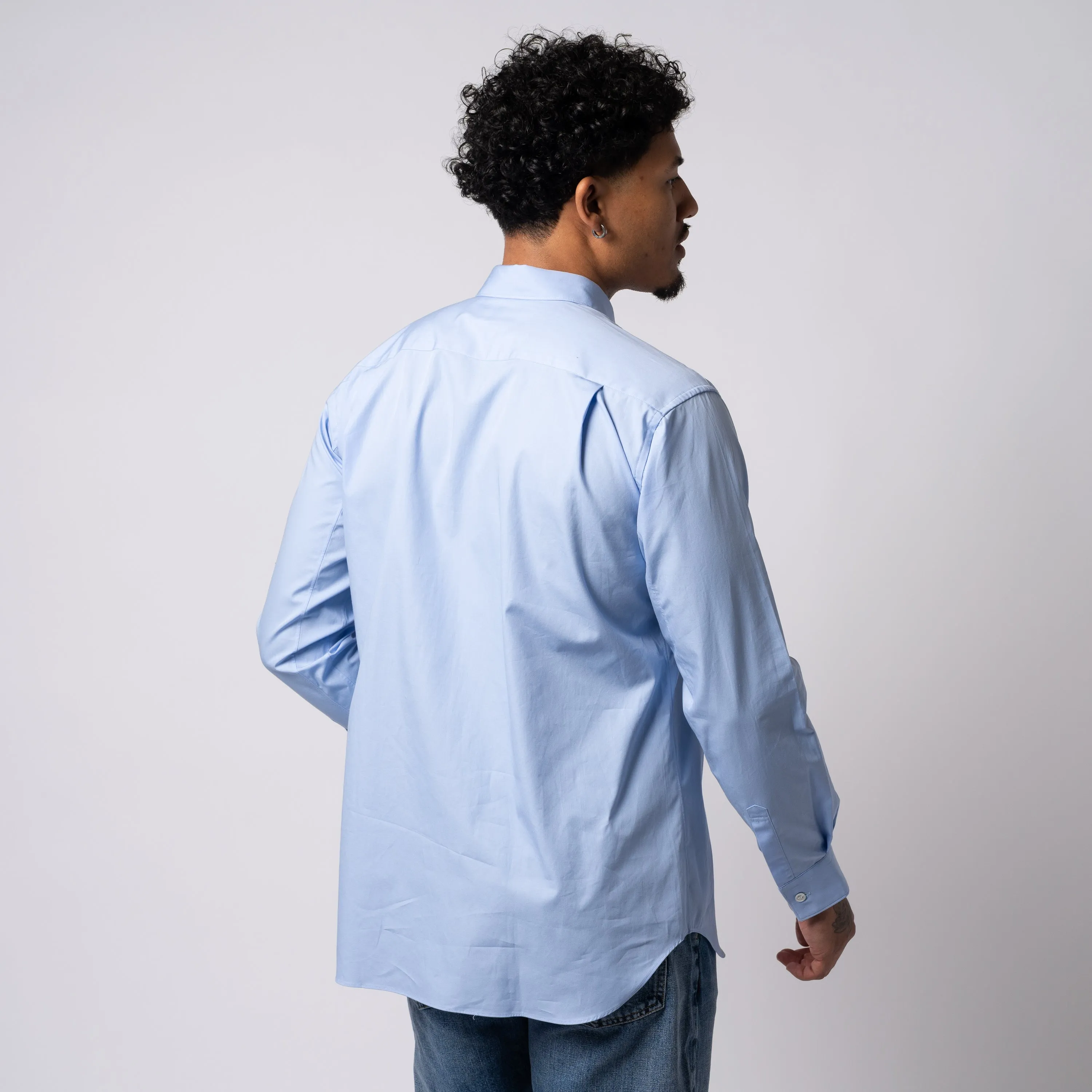 CDG SHIRT Patchwork Stripe Shirt FK-B009-S23-1 Blue