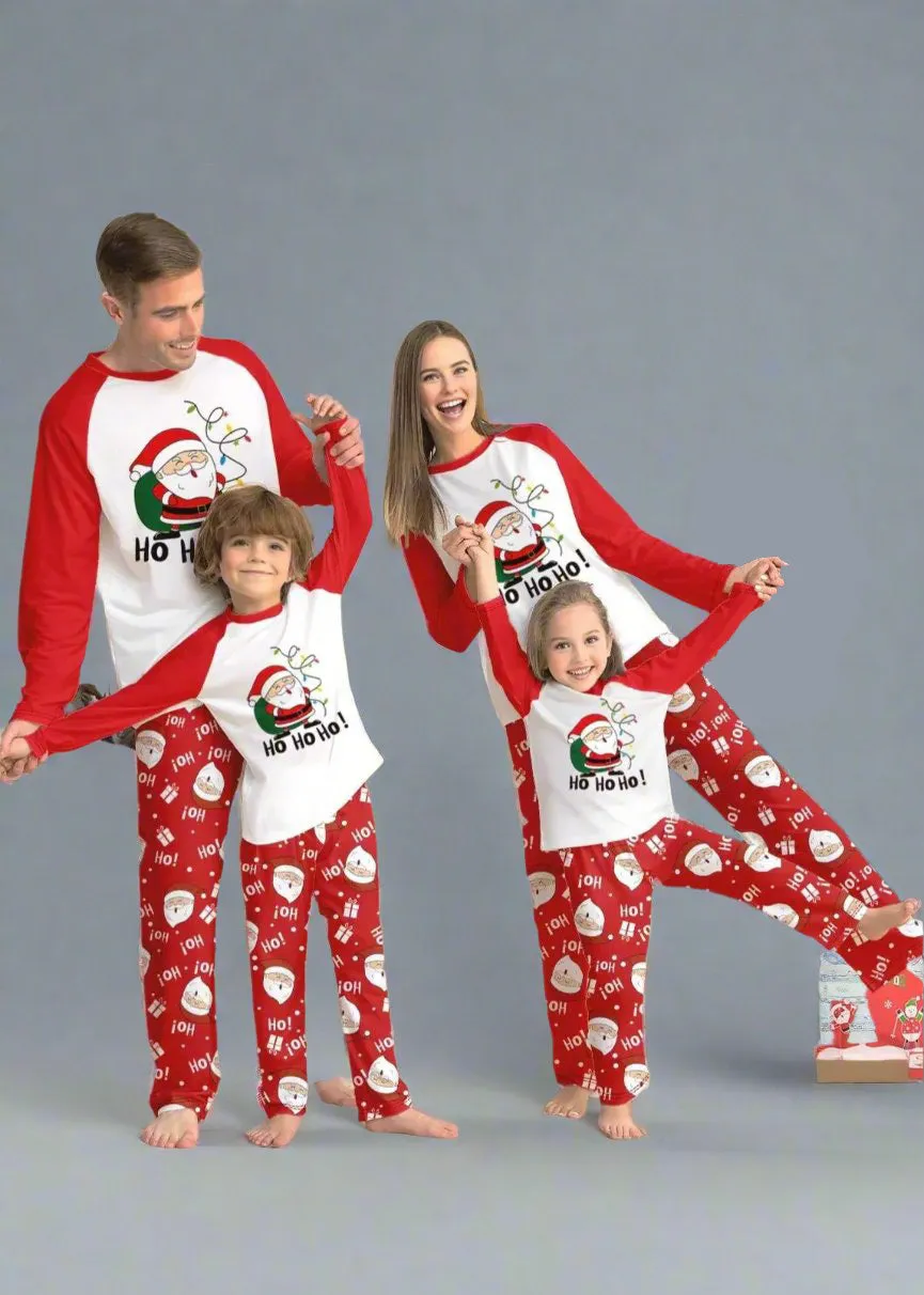 Matching Family Christmas Pajamas – "Ho Ho Ho" Santa Holiday Set