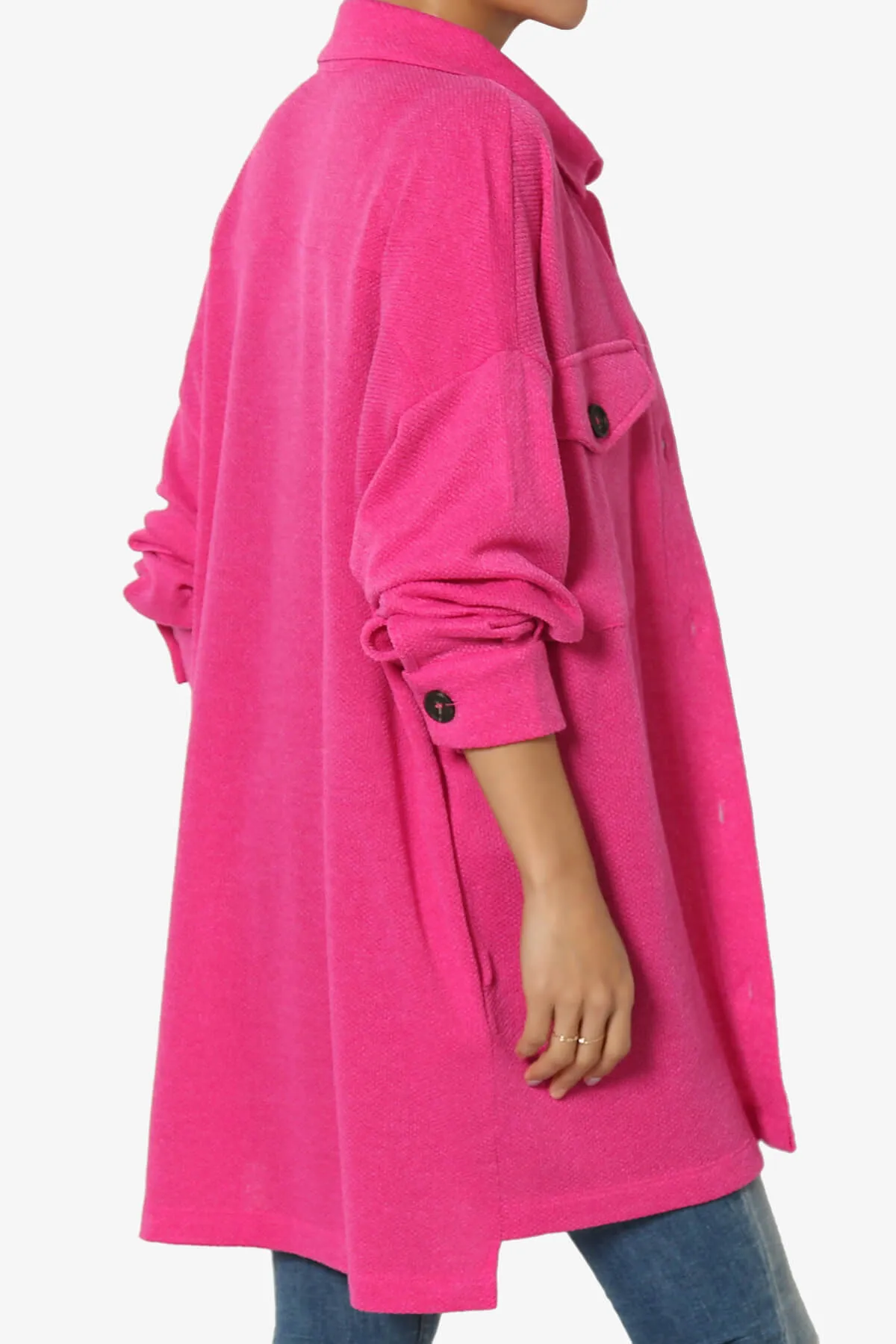 Matryx Jacquard Oversized Shirts Shacket