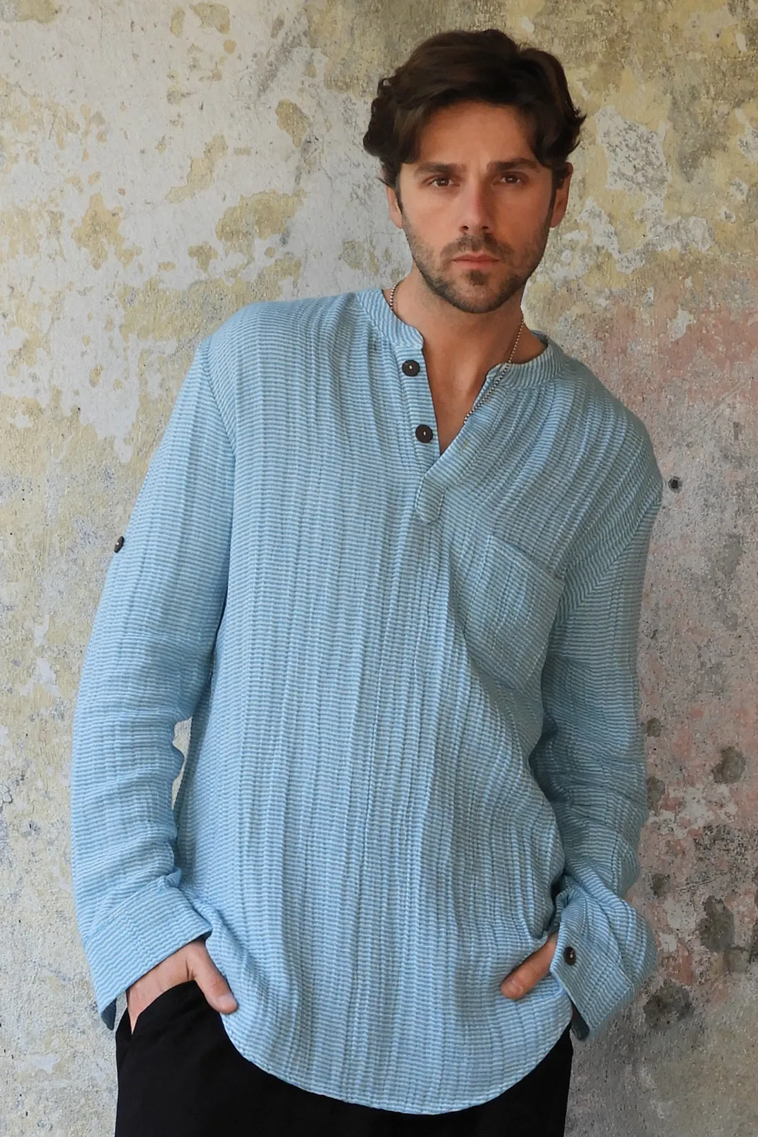 OCEAN Men's Gauze Organic Cotton Shirt