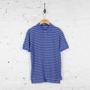 Ralph Lauren Striped Polo Shirt - Blue - M