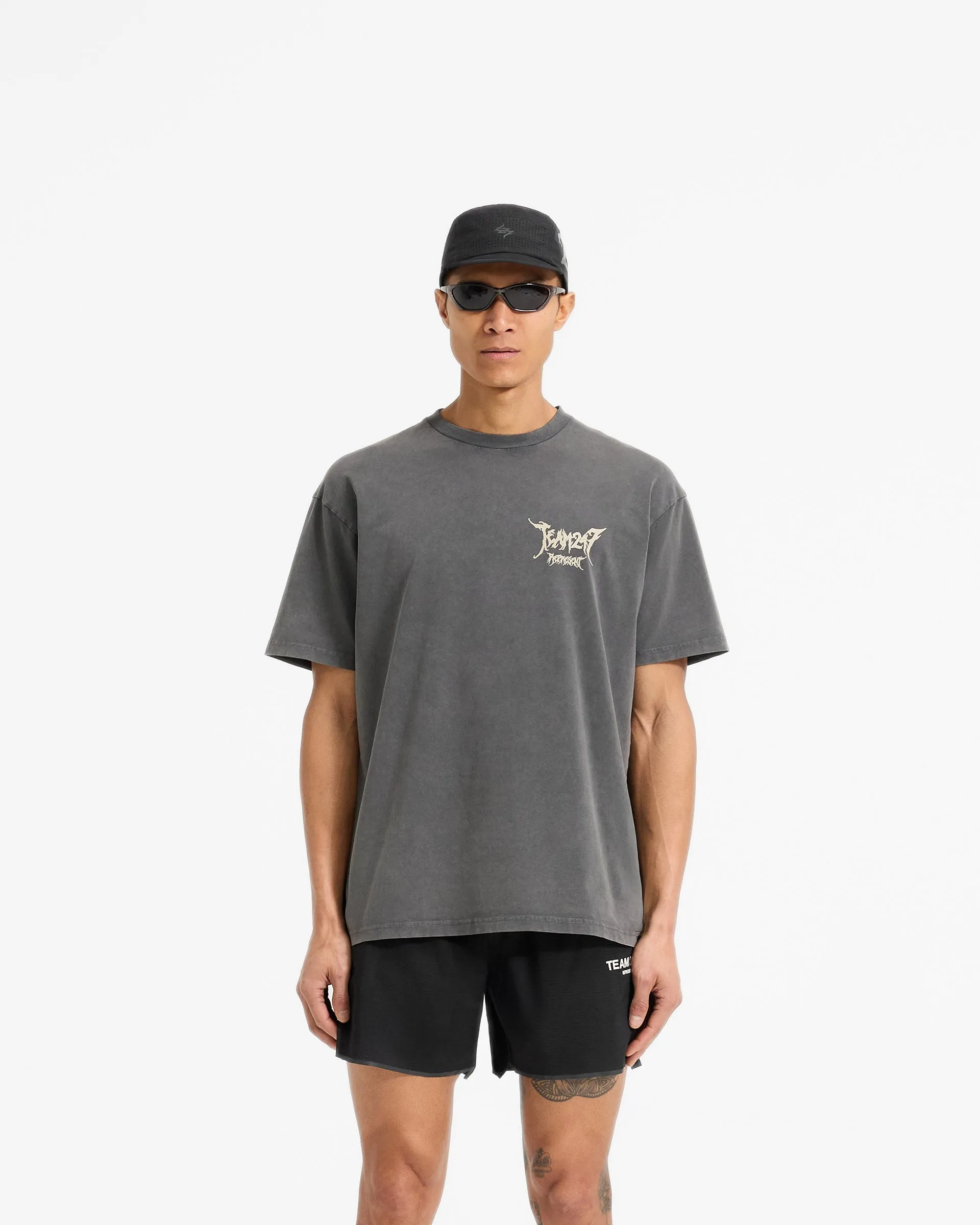 Team 247 X END Oversized T-Shirt - Washed Grey