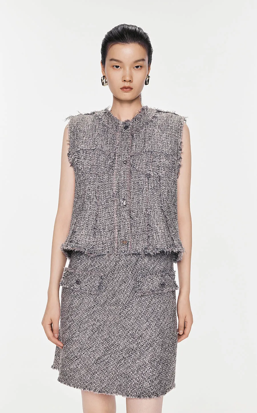 Vest / JNBY Jacquard Cropped Vest Waistcoat
