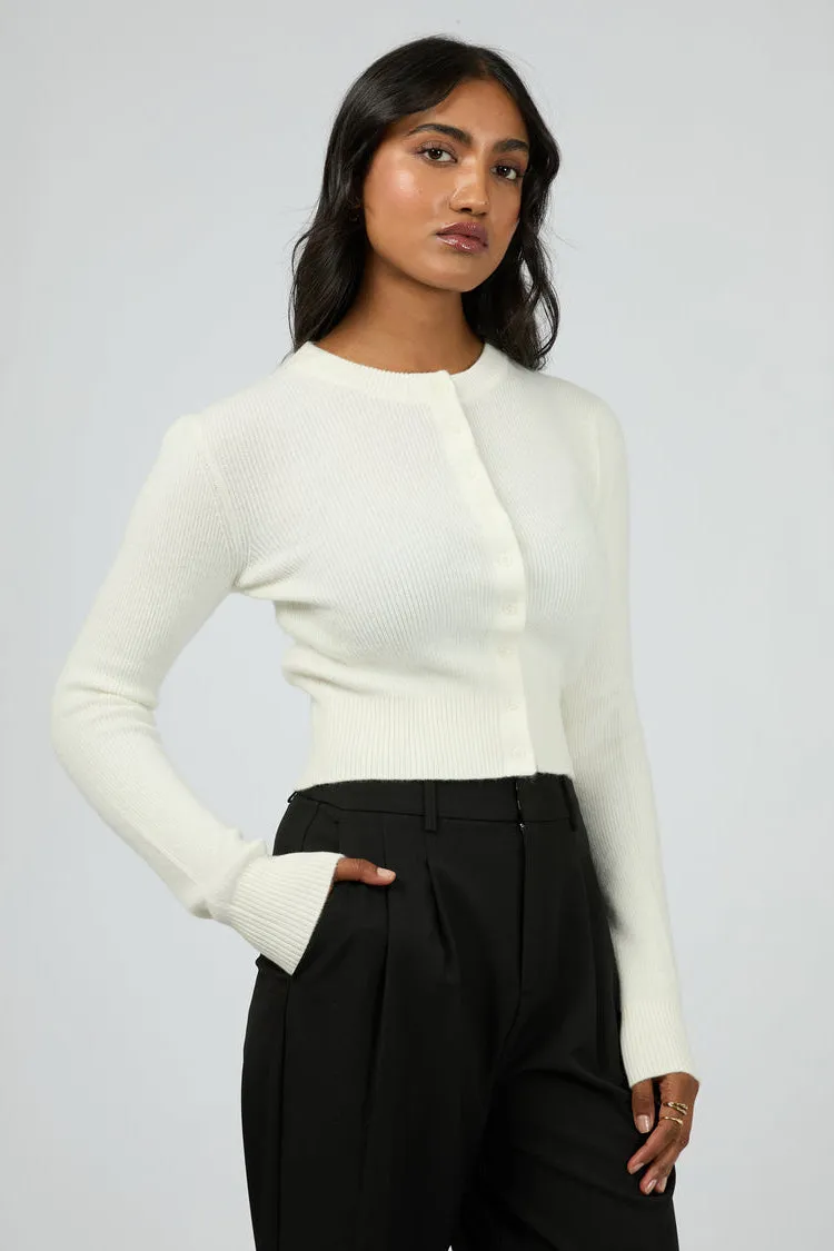 Waldorf Cardigan | Vintage White